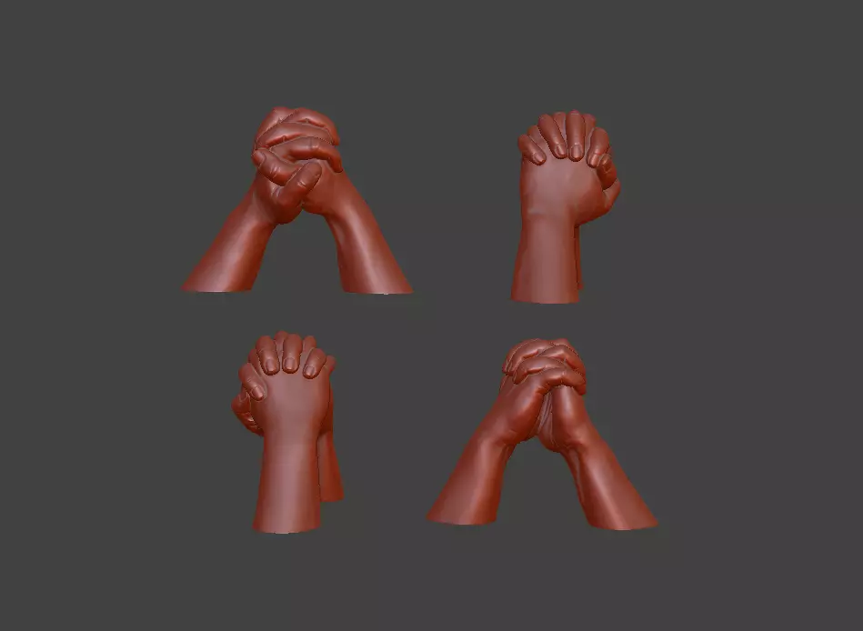 hands folded praying 3D print model_0