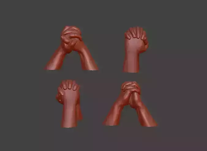 hands folded praying 3D print model