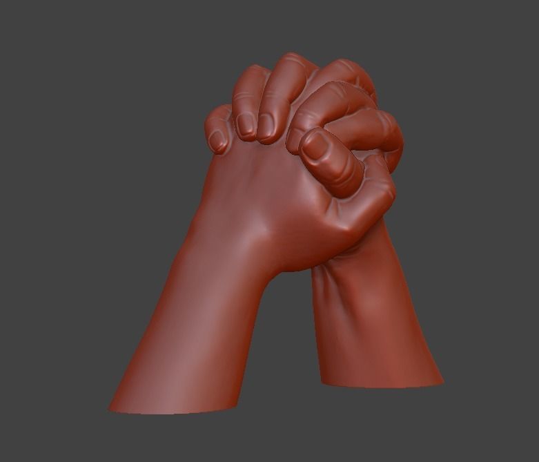 hands folded praying 3D print model_16