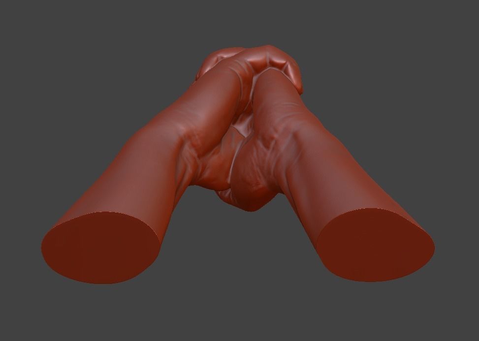 hands folded praying 3D print model_25