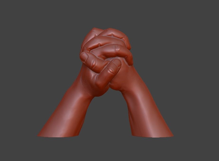 hands folded praying 3D print model_2