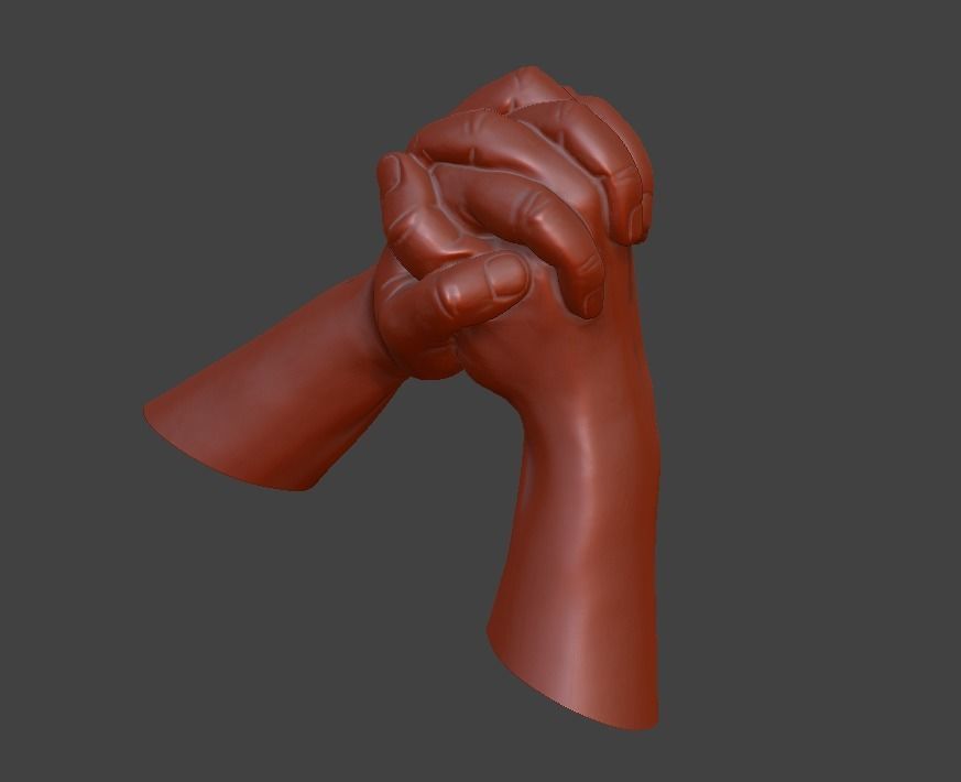 hands folded praying 3D print model_29