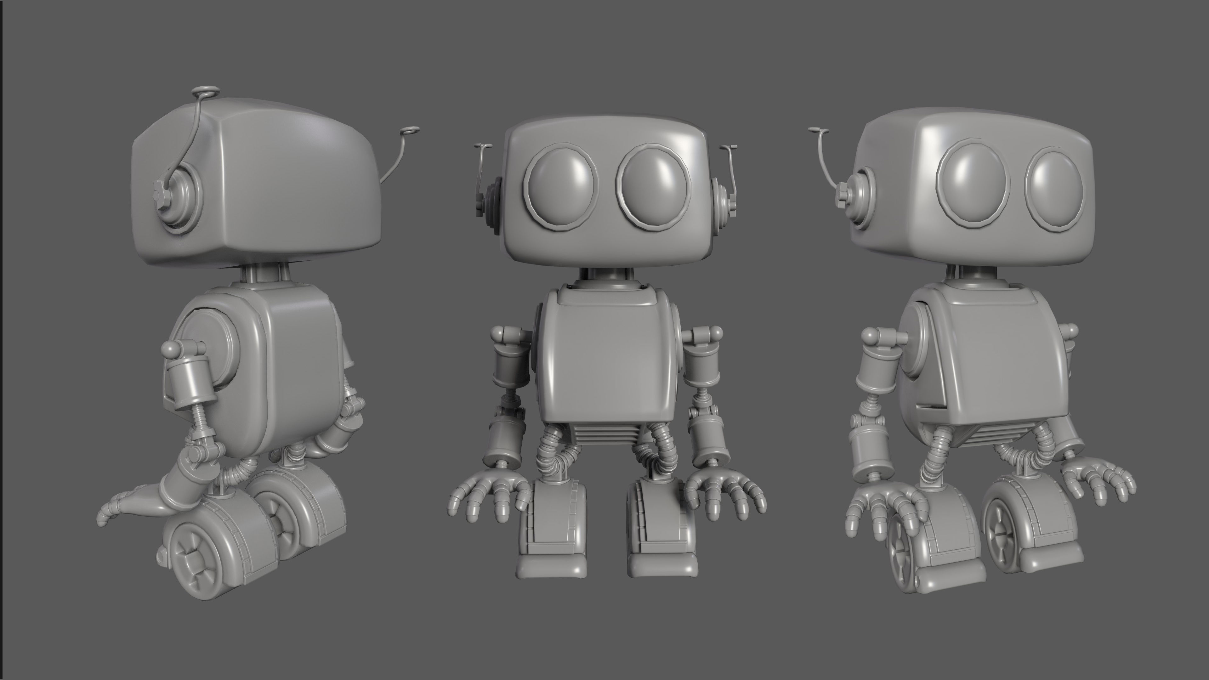 Robot PBR Game-Ready Low-poly 3D model_2