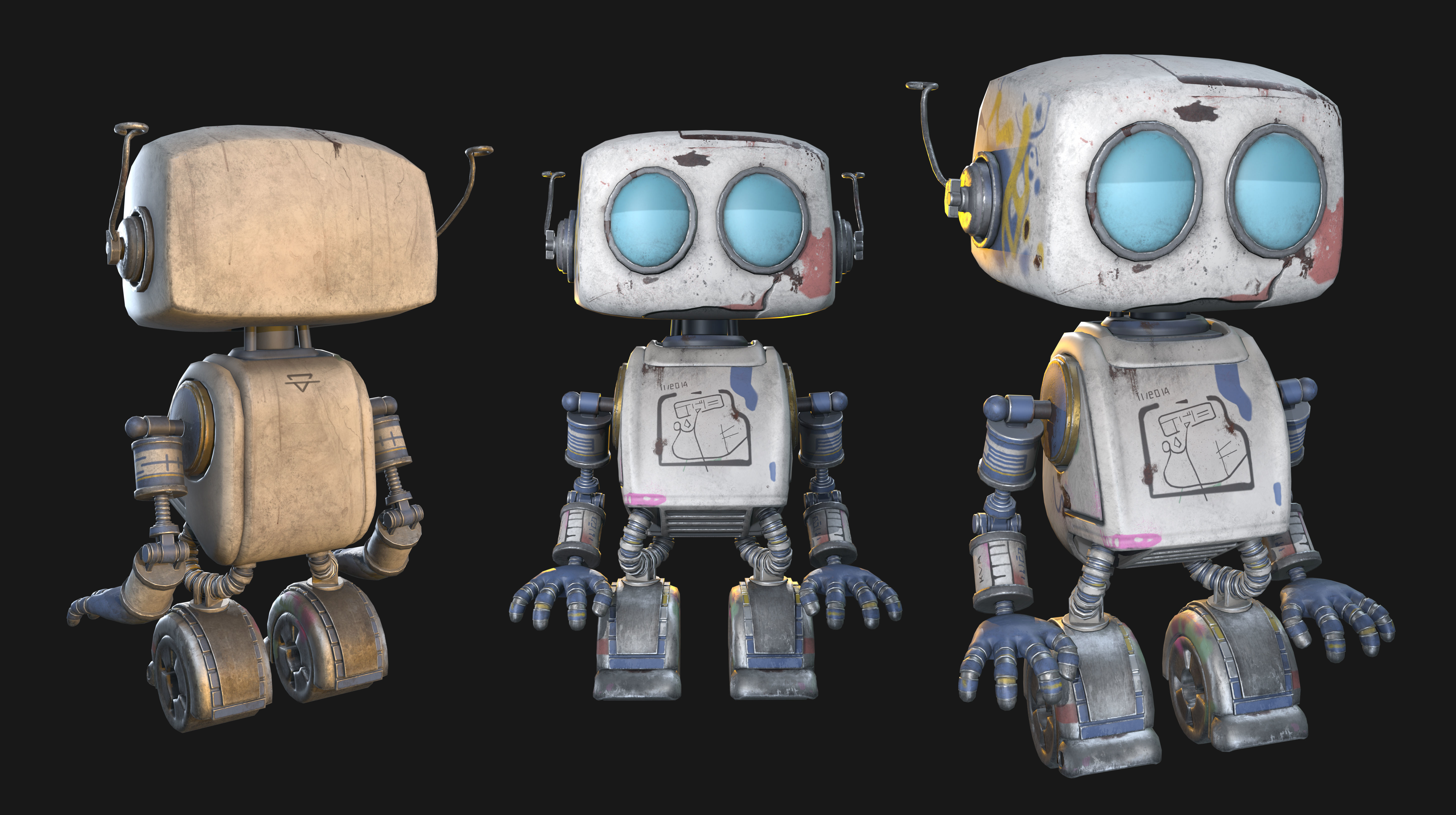 Robot PBR Game-Ready Low-poly 3D model_3