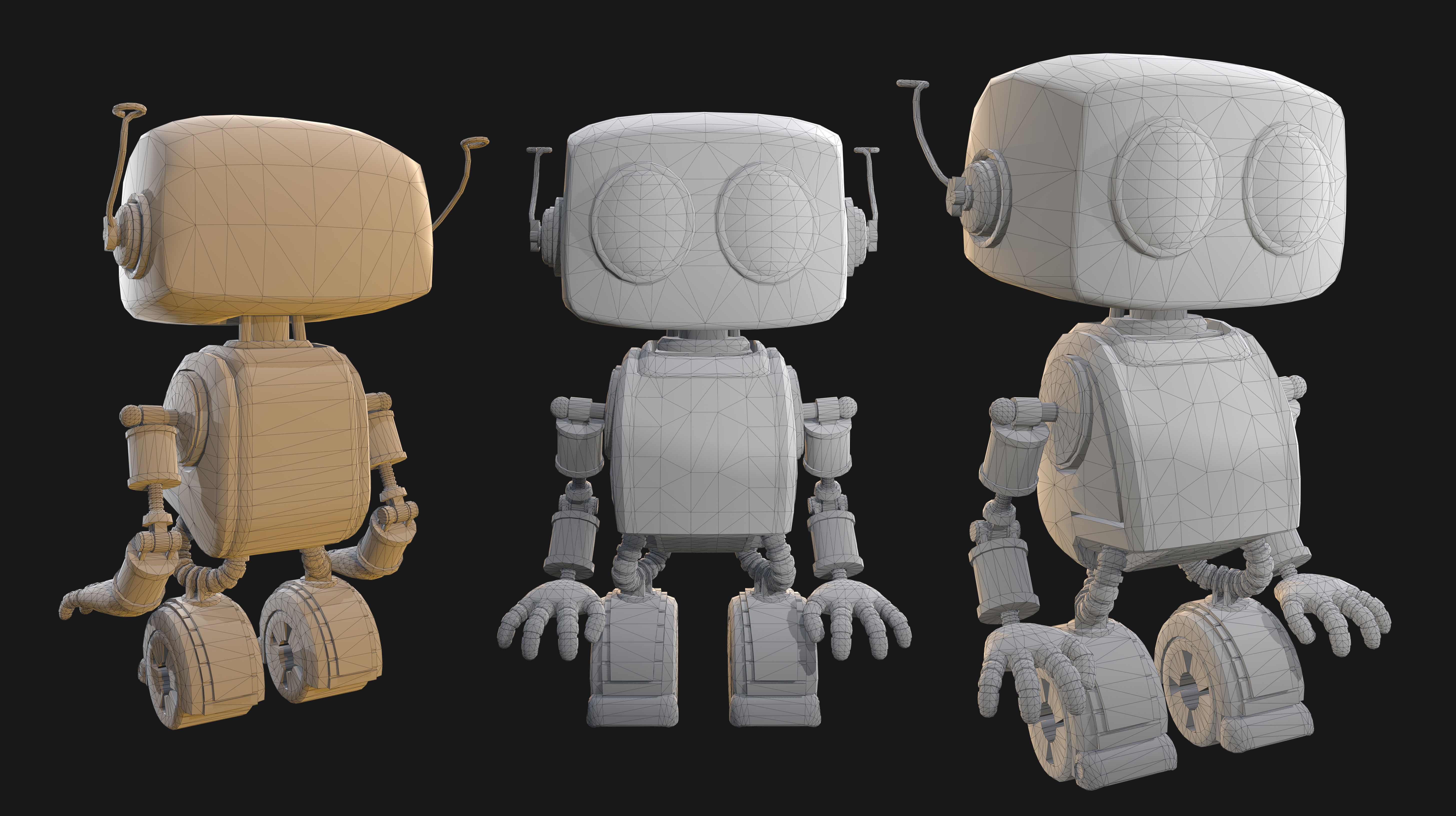 Robot PBR Game-Ready Low-poly 3D model_1