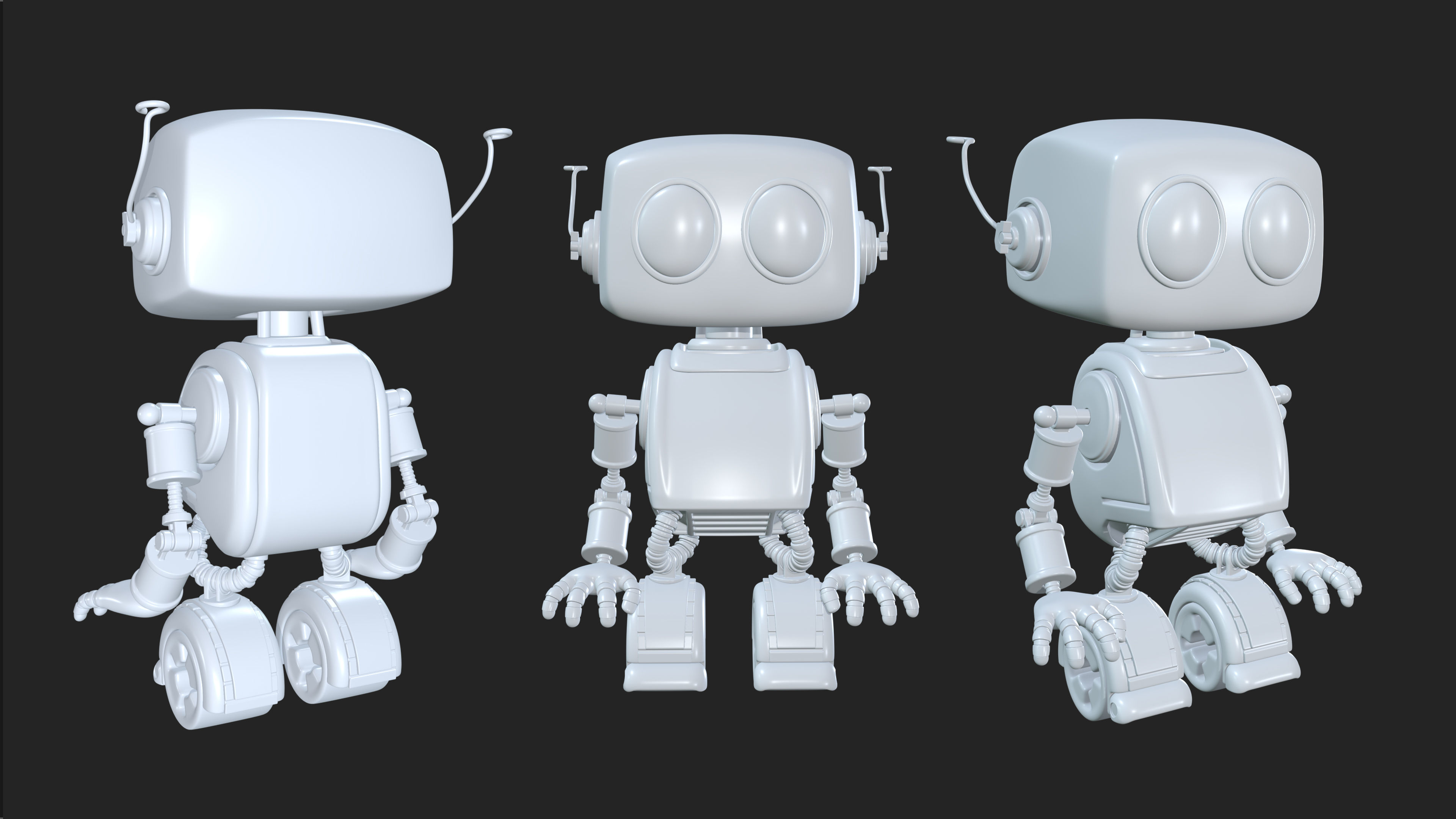 Robot PBR Game-Ready Low-poly 3D model_4