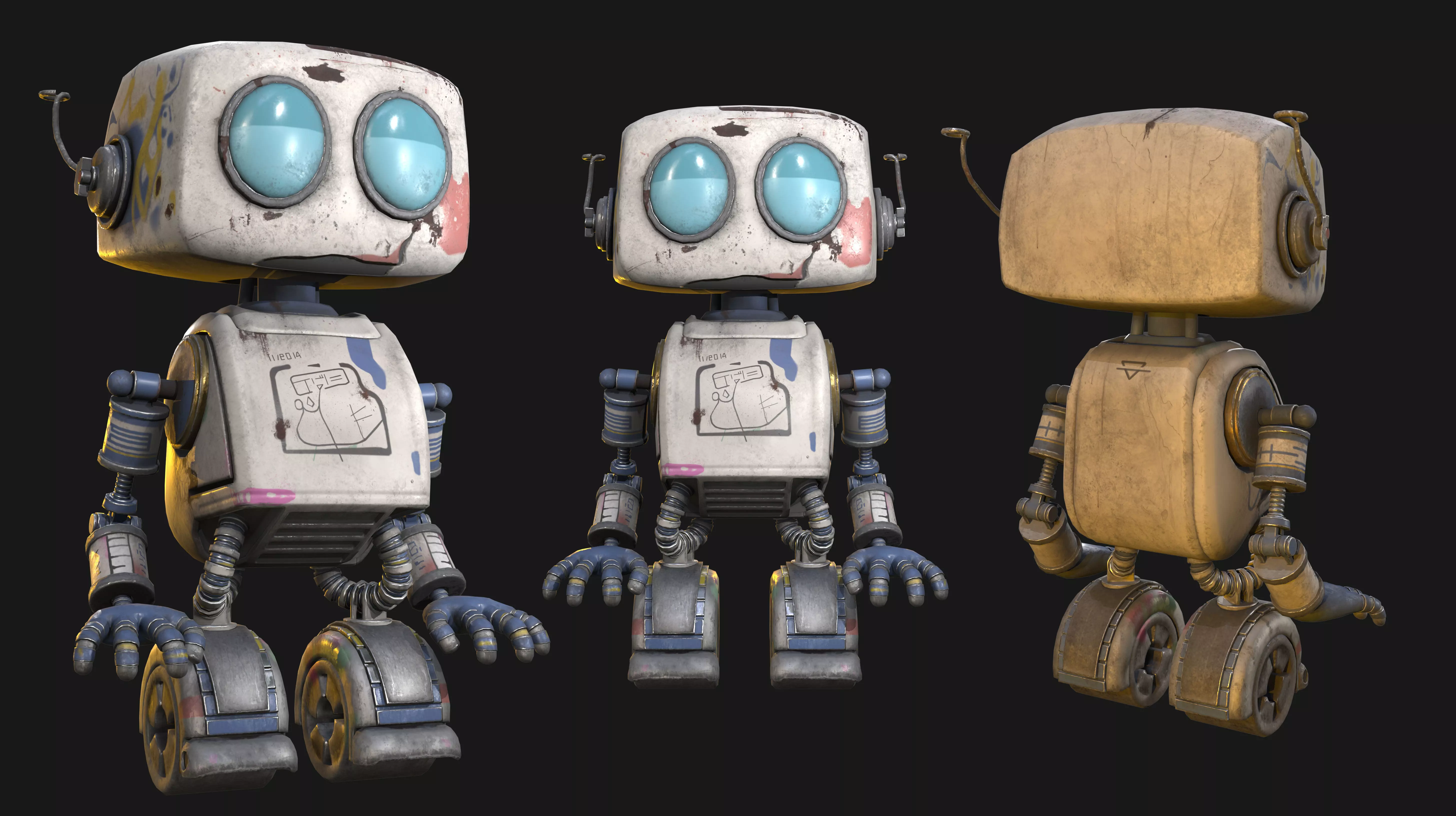 Robot PBR Game-Ready Low-poly 3D model_0