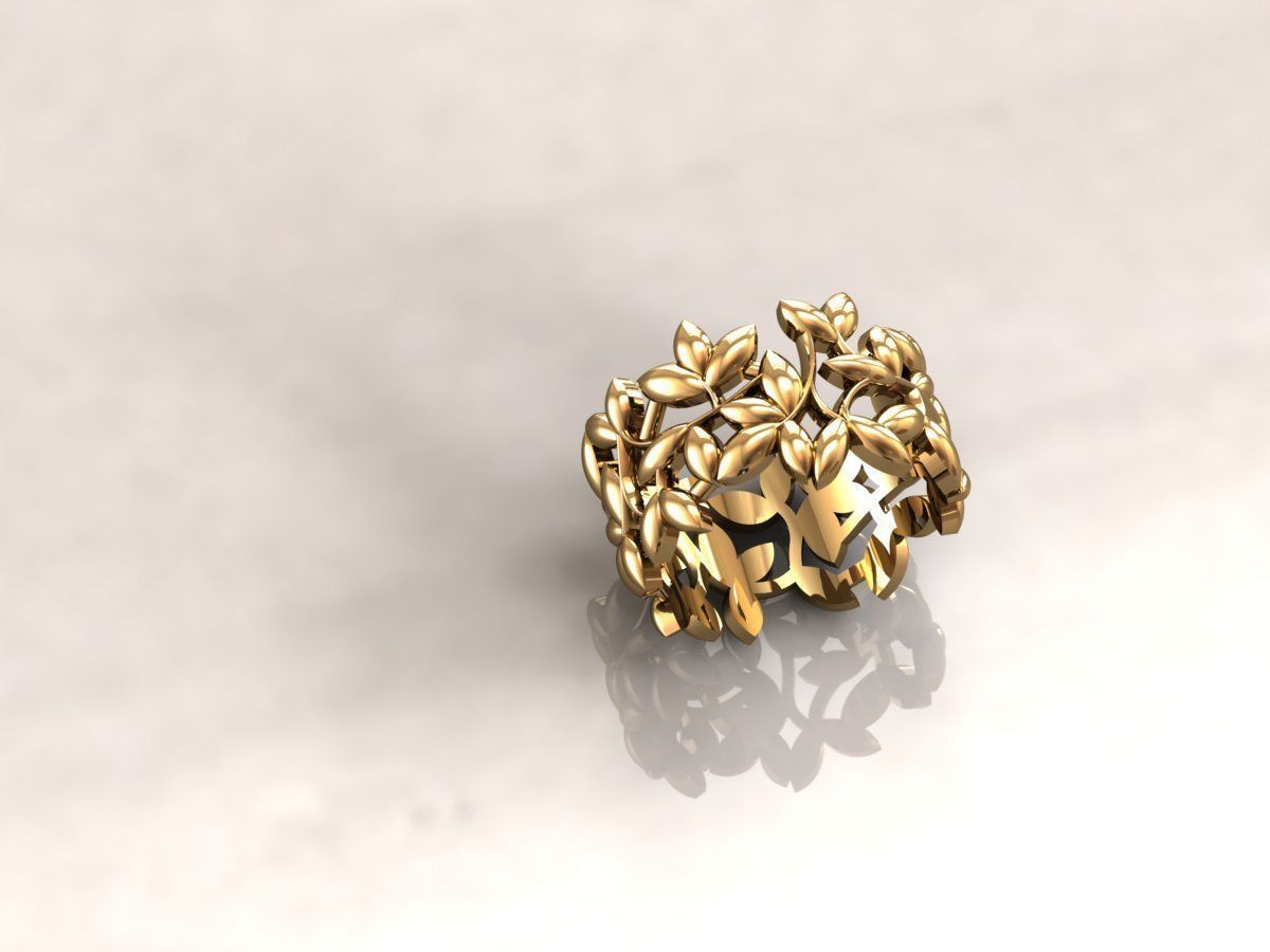 Ring Tiffany 1 Paloma Picasso Olive Leaf Band Ring 3D print model_1