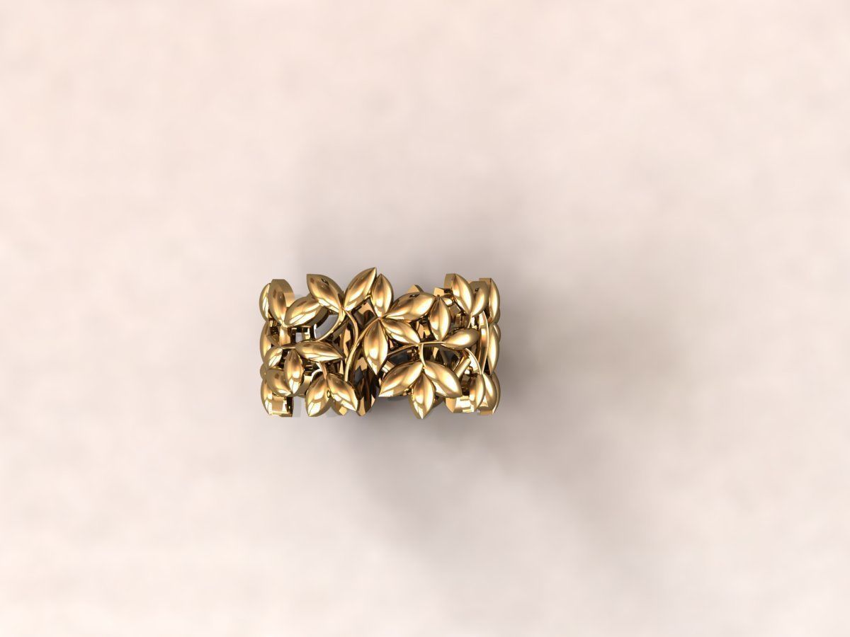 Ring Tiffany 1 Paloma Picasso Olive Leaf Band Ring 3D print model_10