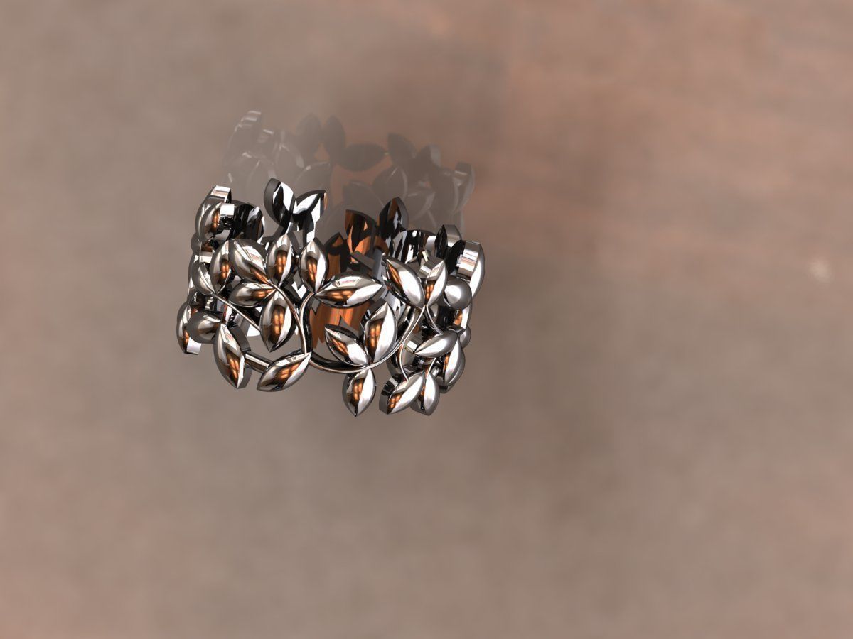 Ring Tiffany 1 Paloma Picasso Olive Leaf Band Ring 3D print model_6