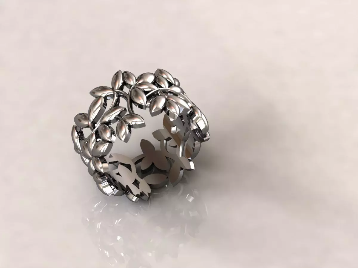 Ring Tiffany 1 Paloma Picasso Olive Leaf Band Ring 3D print model_0