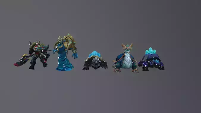 Lord And Turtle Low Poly