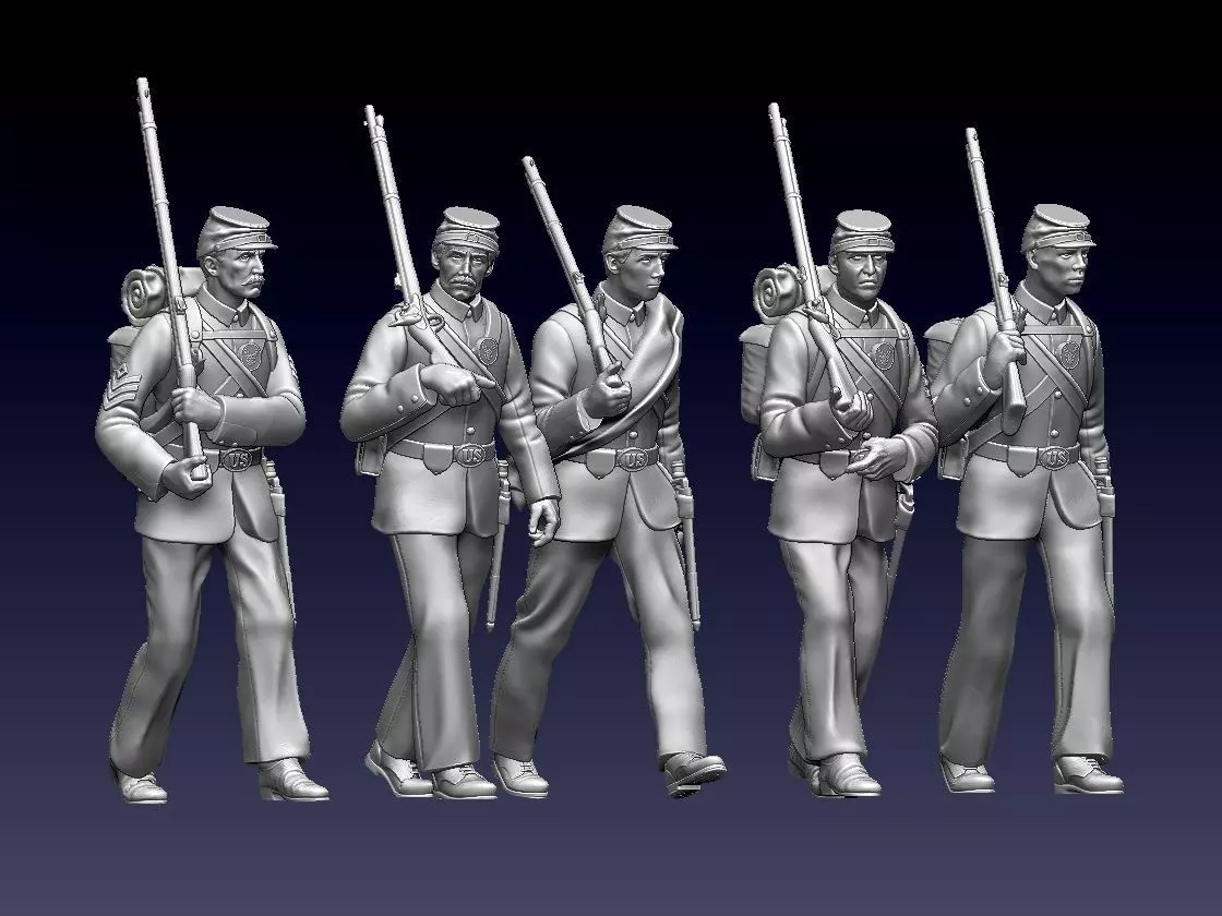 union infantry soldiers acw 3D print model_0