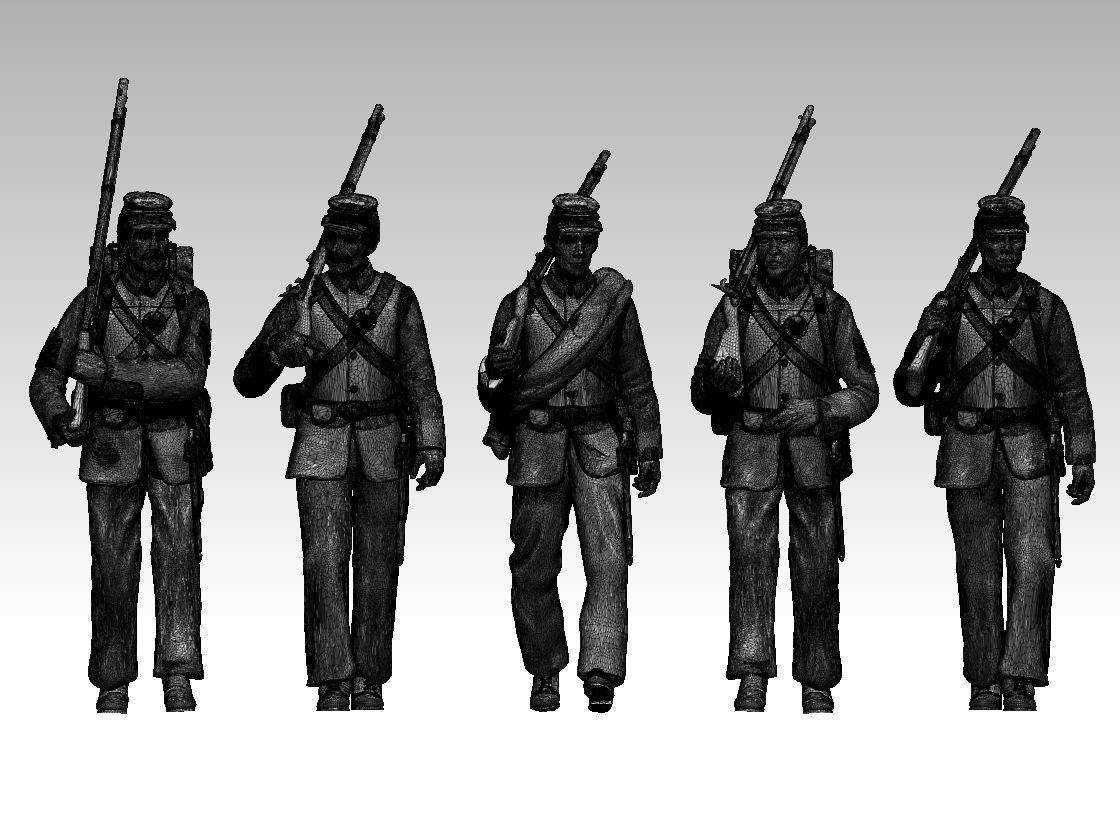union infantry soldiers acw 3D print model_14