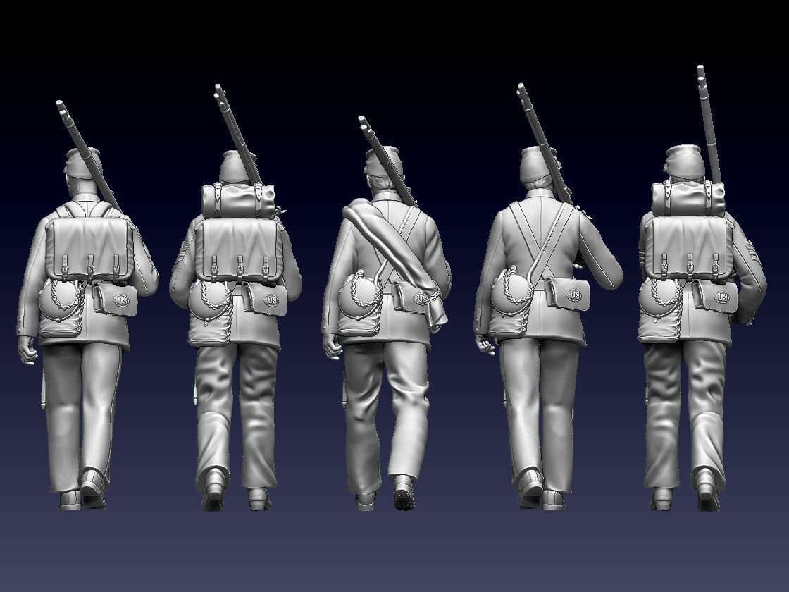union infantry soldiers acw 3D print model_3