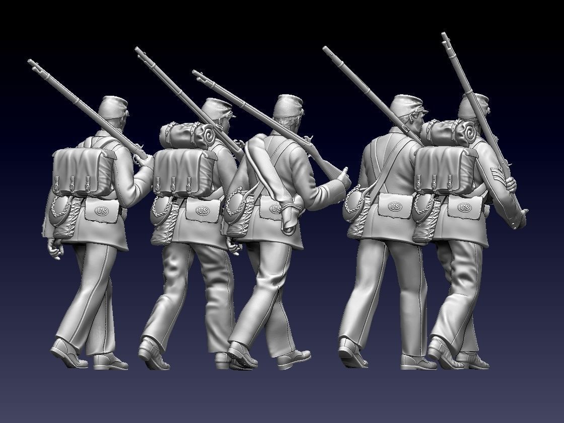 union infantry soldiers acw 3D print model_4
