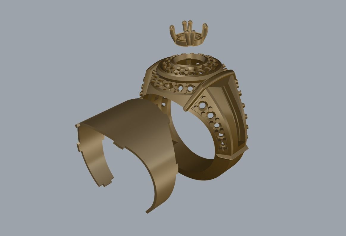 R 006 men ring 3D print model_8