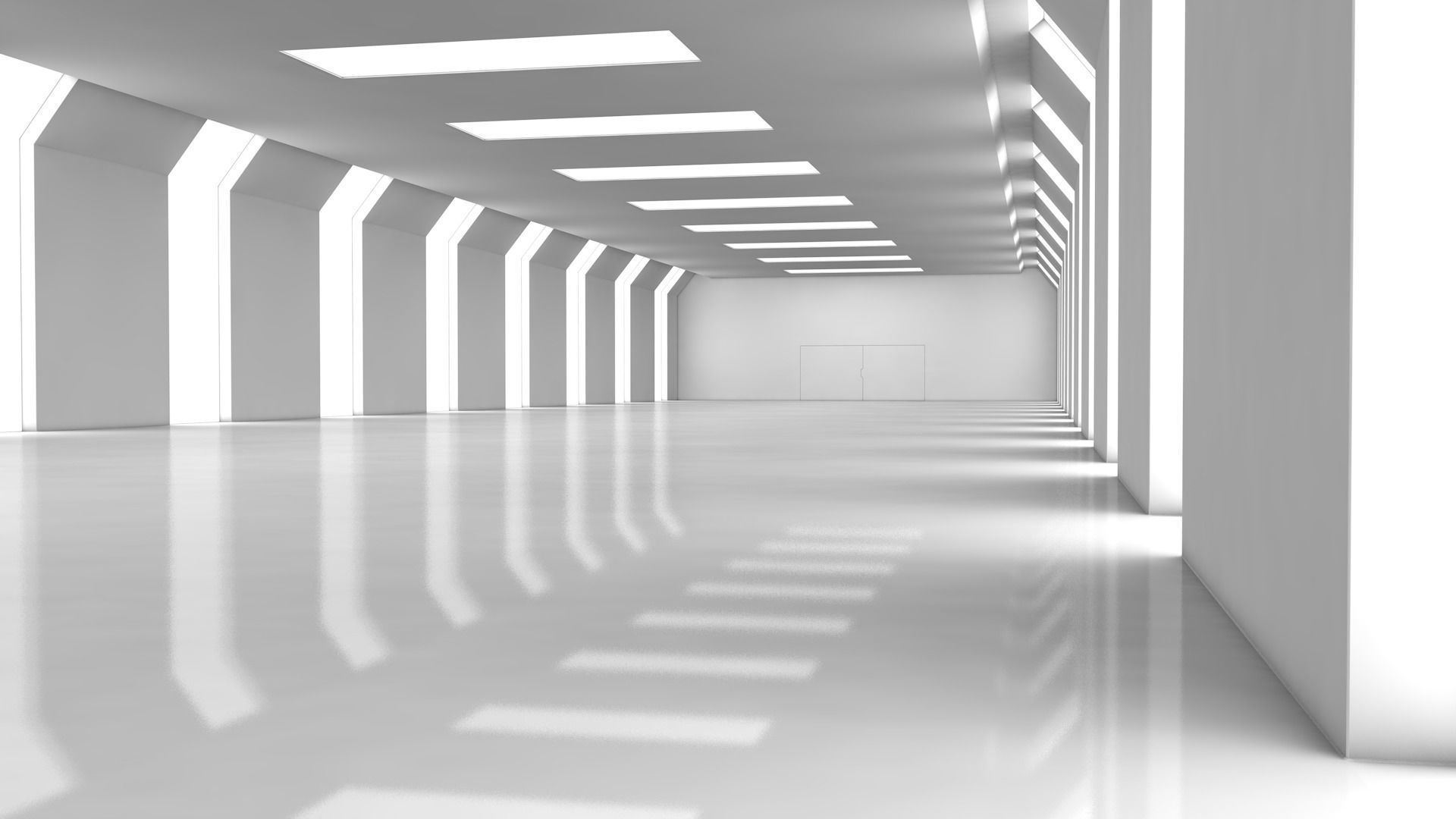 Sci Fi Warehouse 3D model_1