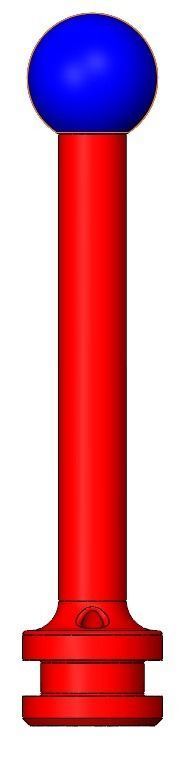 Fluid piston with nut head 3D print model_3