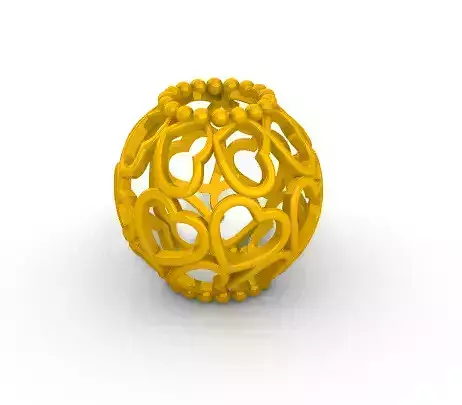 Charm Hearts Ball Pave Corazones SM