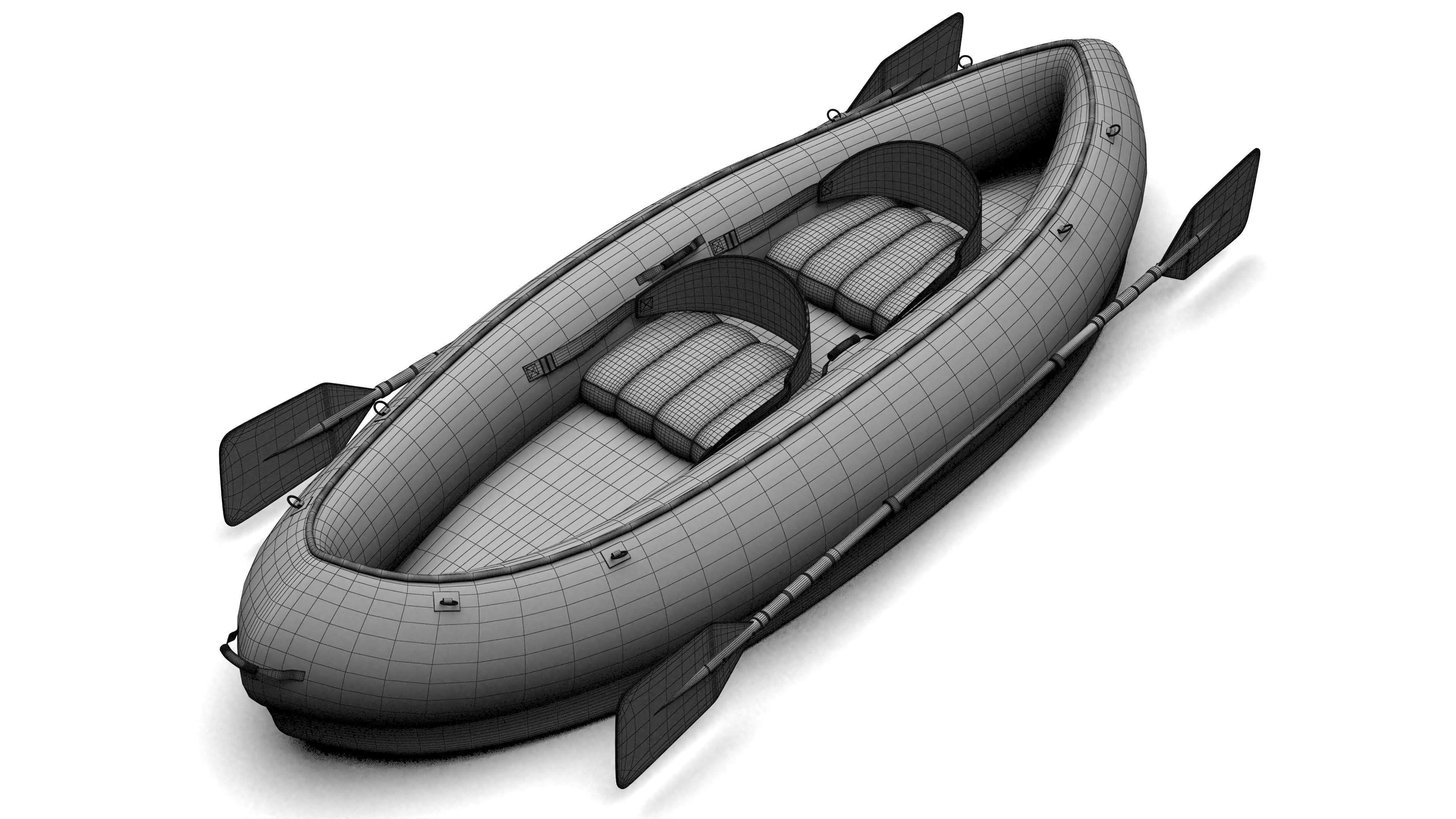 Tandem Canoe 4K 3D model_15