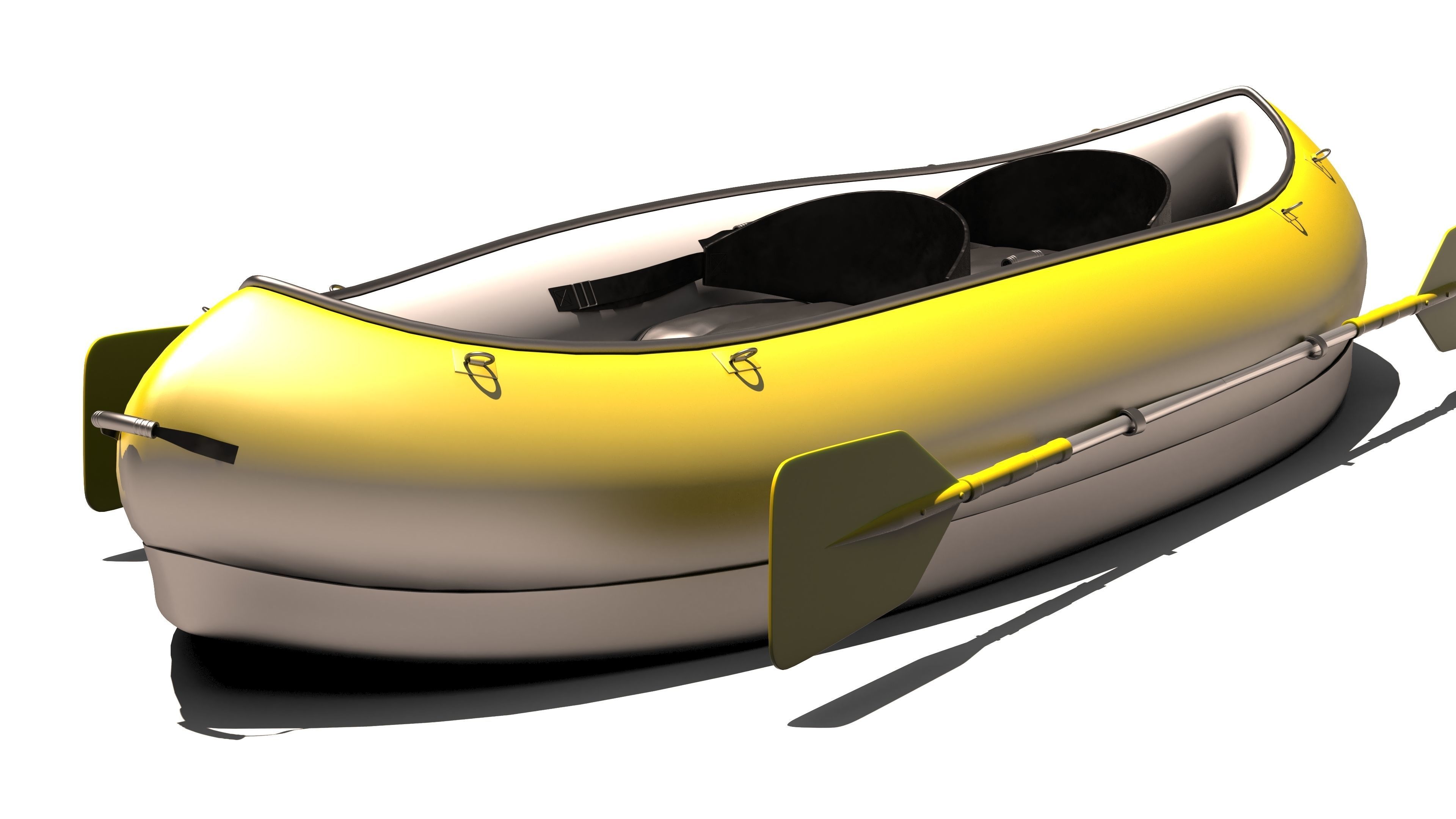 Tandem Canoe 4K 3D model_8