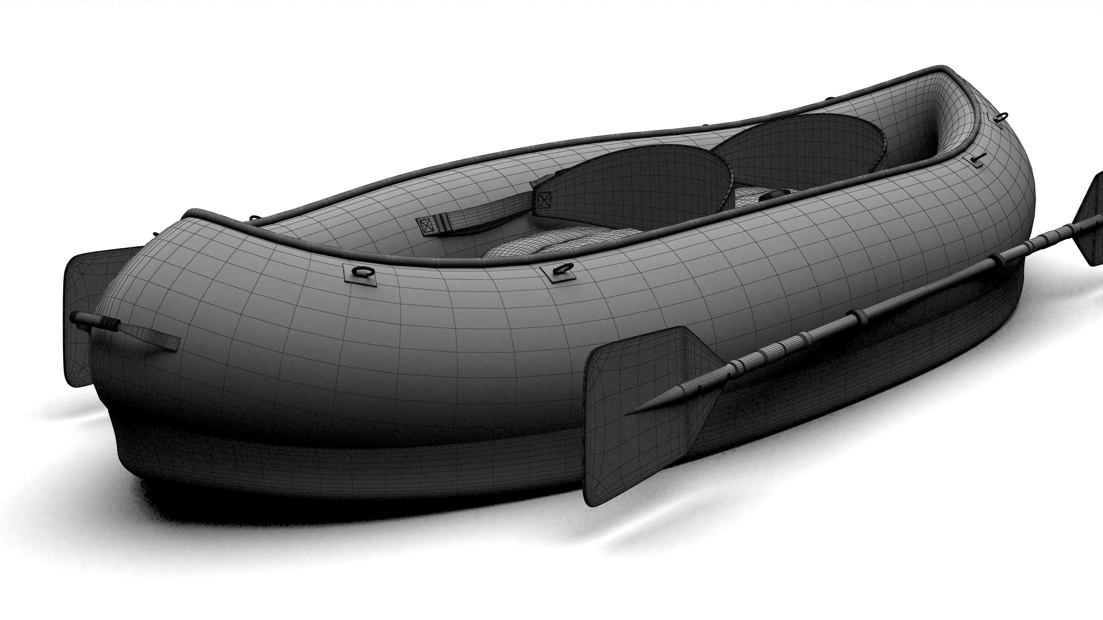 Tandem Canoe 4K 3D model_18