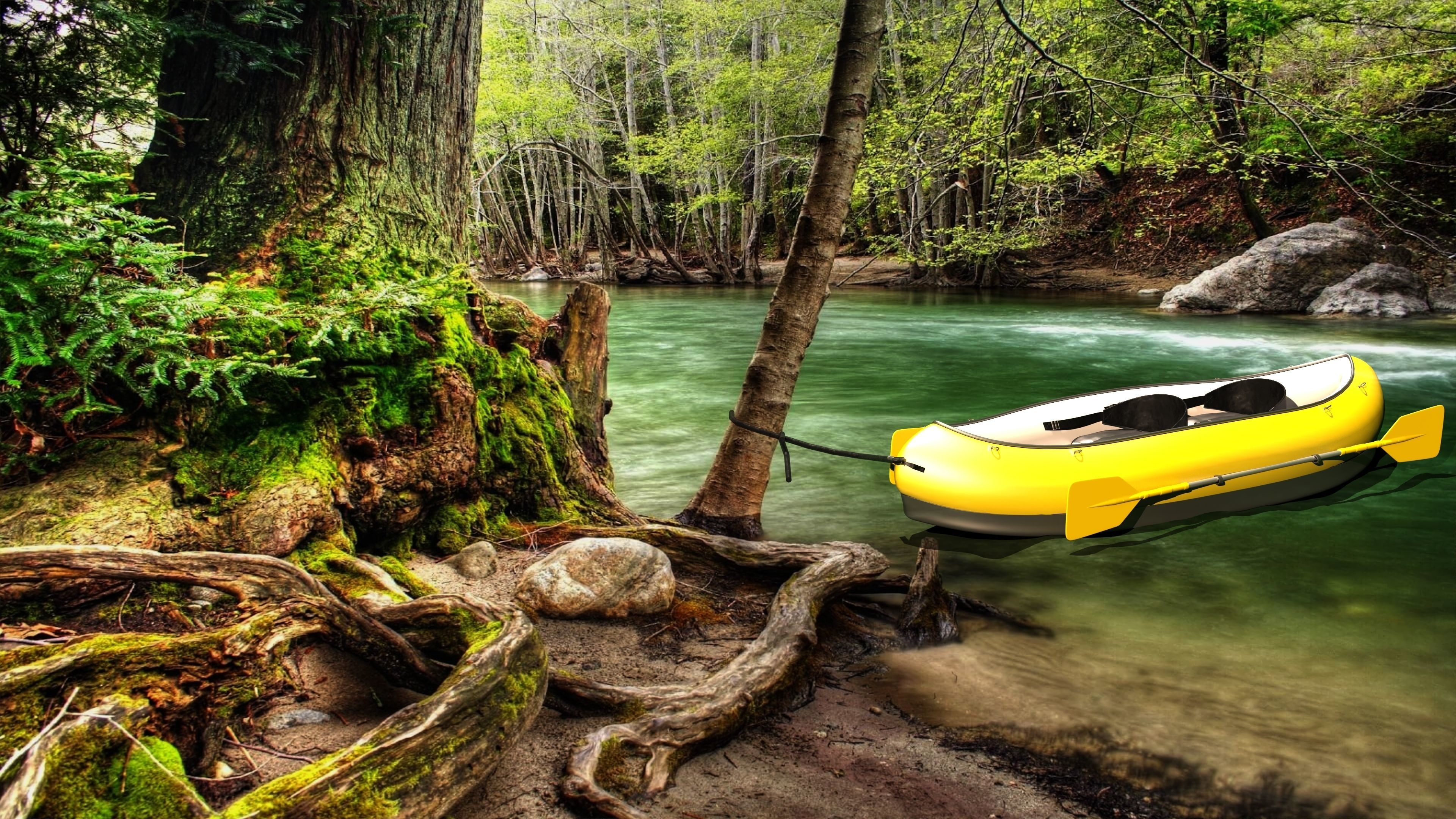 Tandem Canoe 4K 3D model_6