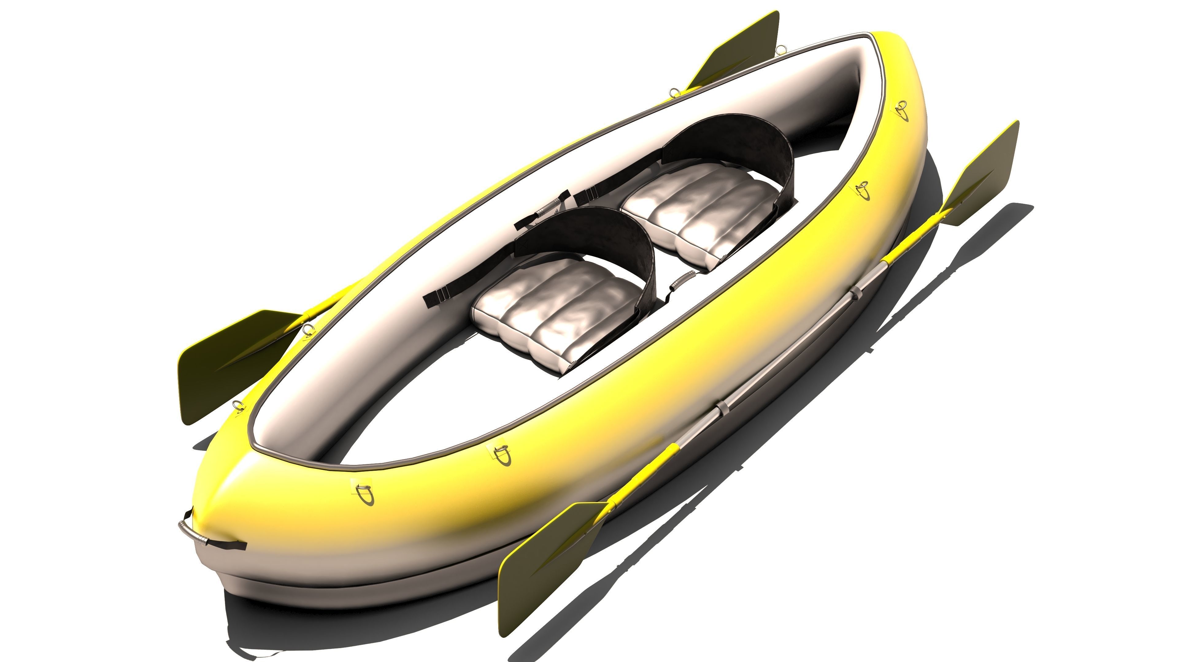 Tandem Canoe 4K 3D model_7