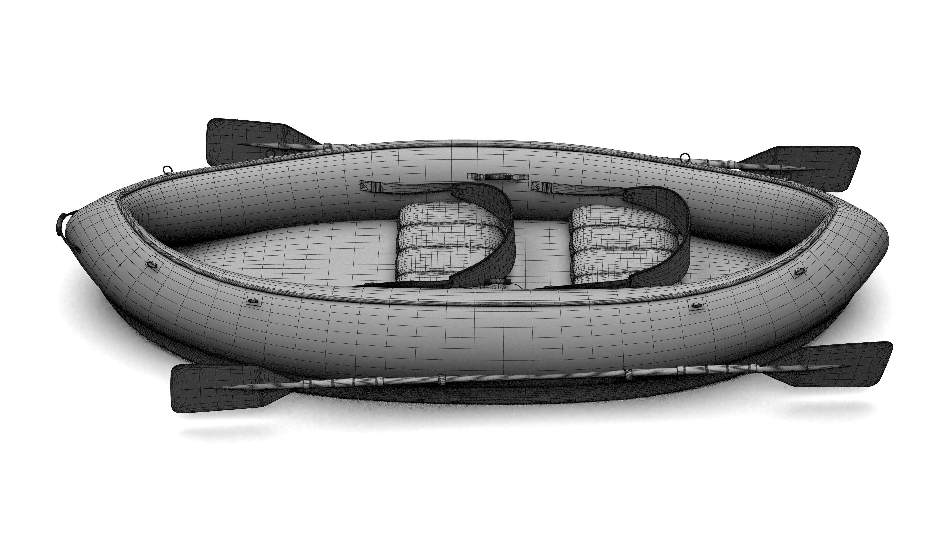Tandem Canoe 4K 3D model_13