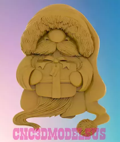 Gnome Santa Claus 3D MODEL STL FILE FOR CNC ROUTER LASER 