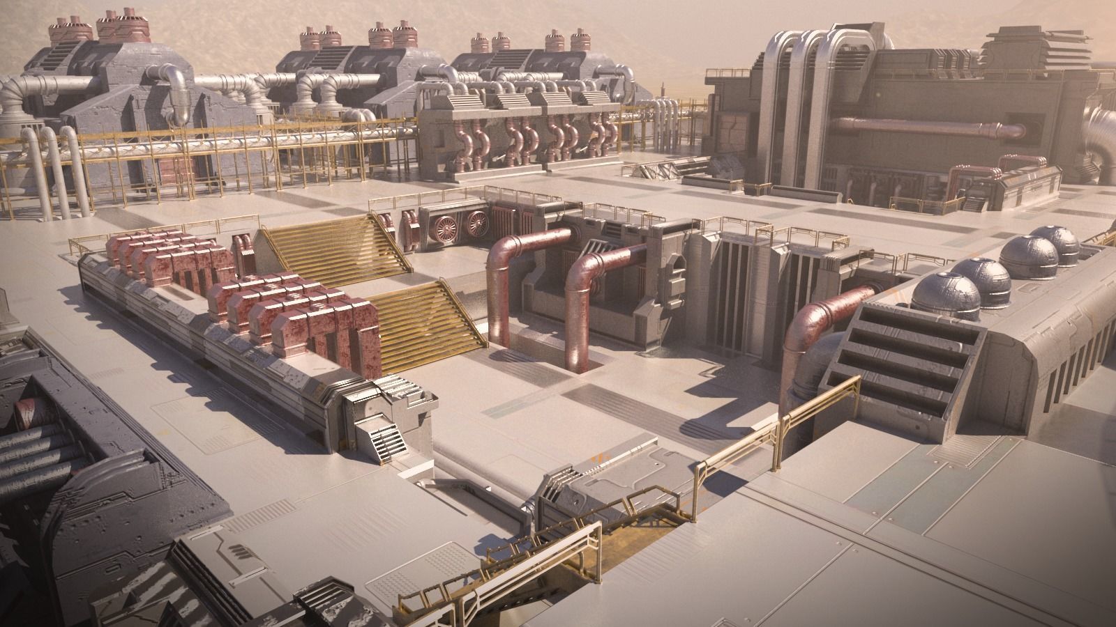 Four Sci-fi Factory 3D Model Collection_19