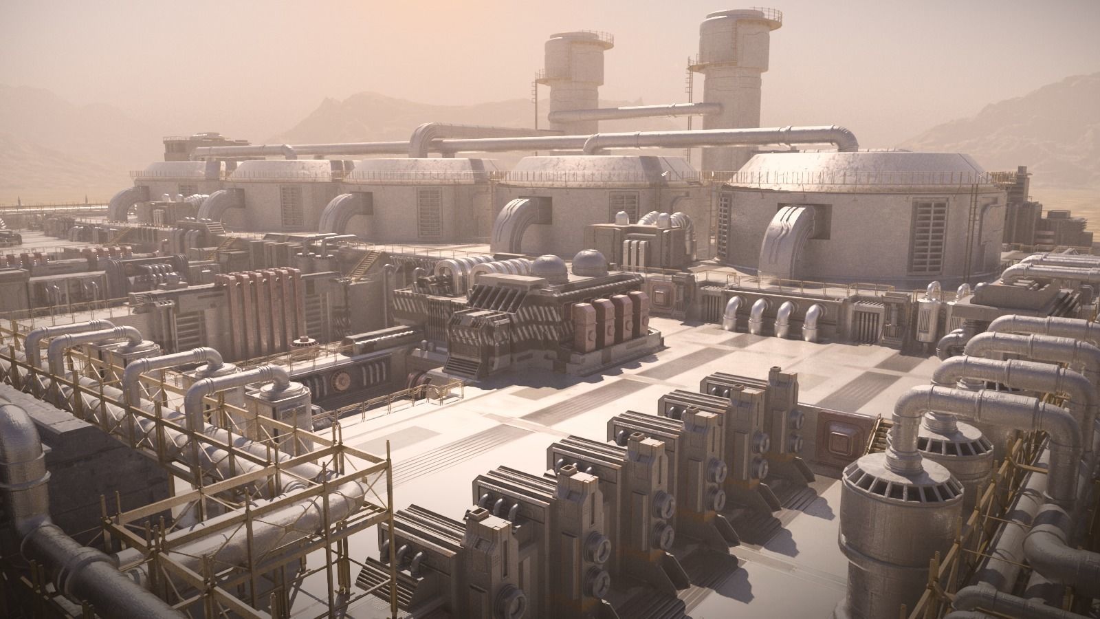 Four Sci-fi Factory 3D Model Collection_18