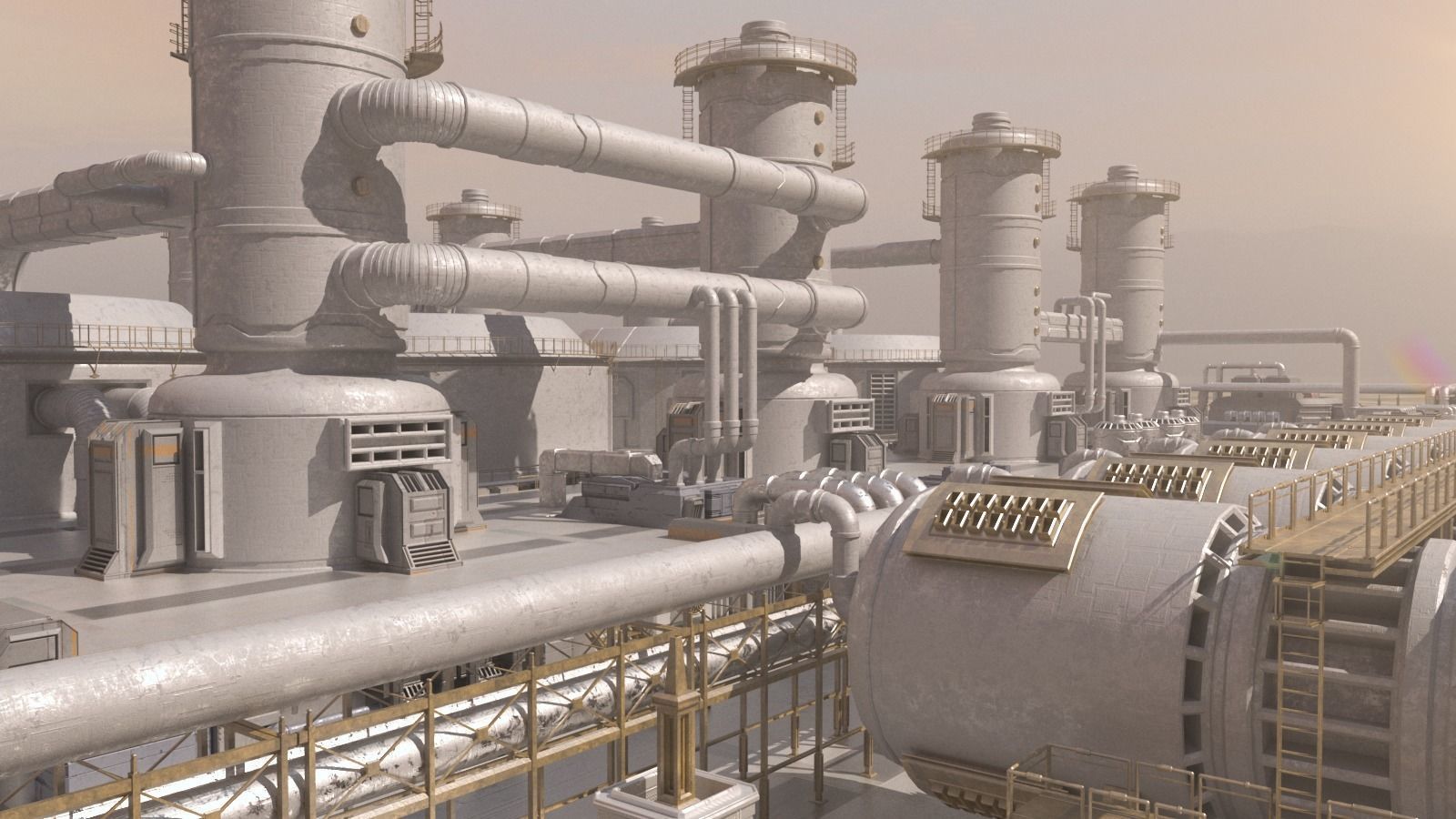 Four Sci-fi Factory 3D Model Collection_17