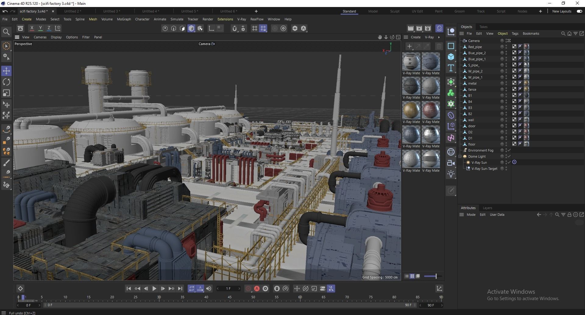 Four Sci-fi Factory 3D Model Collection_11