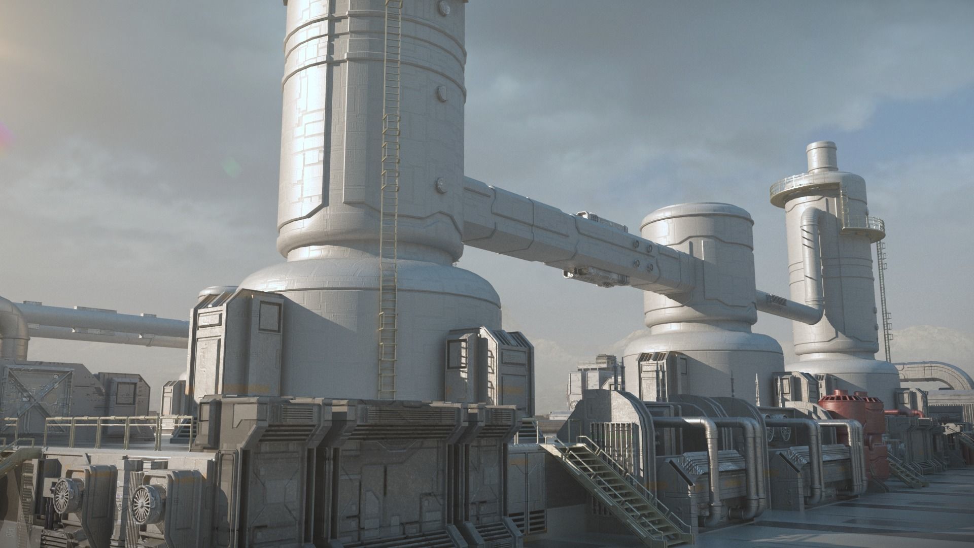 Four Sci-fi Factory 3D Model Collection_22