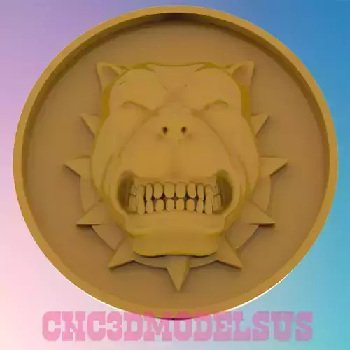 Bulldog Head 3D MODEL STL FILE FOR CNC ROUTER LASER 3D print model