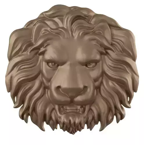 lion head wall decorative Free 3D model