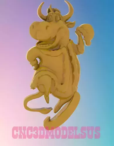Cow dance 3D MODEL STL FILE FOR CNC ROUTER LASER 