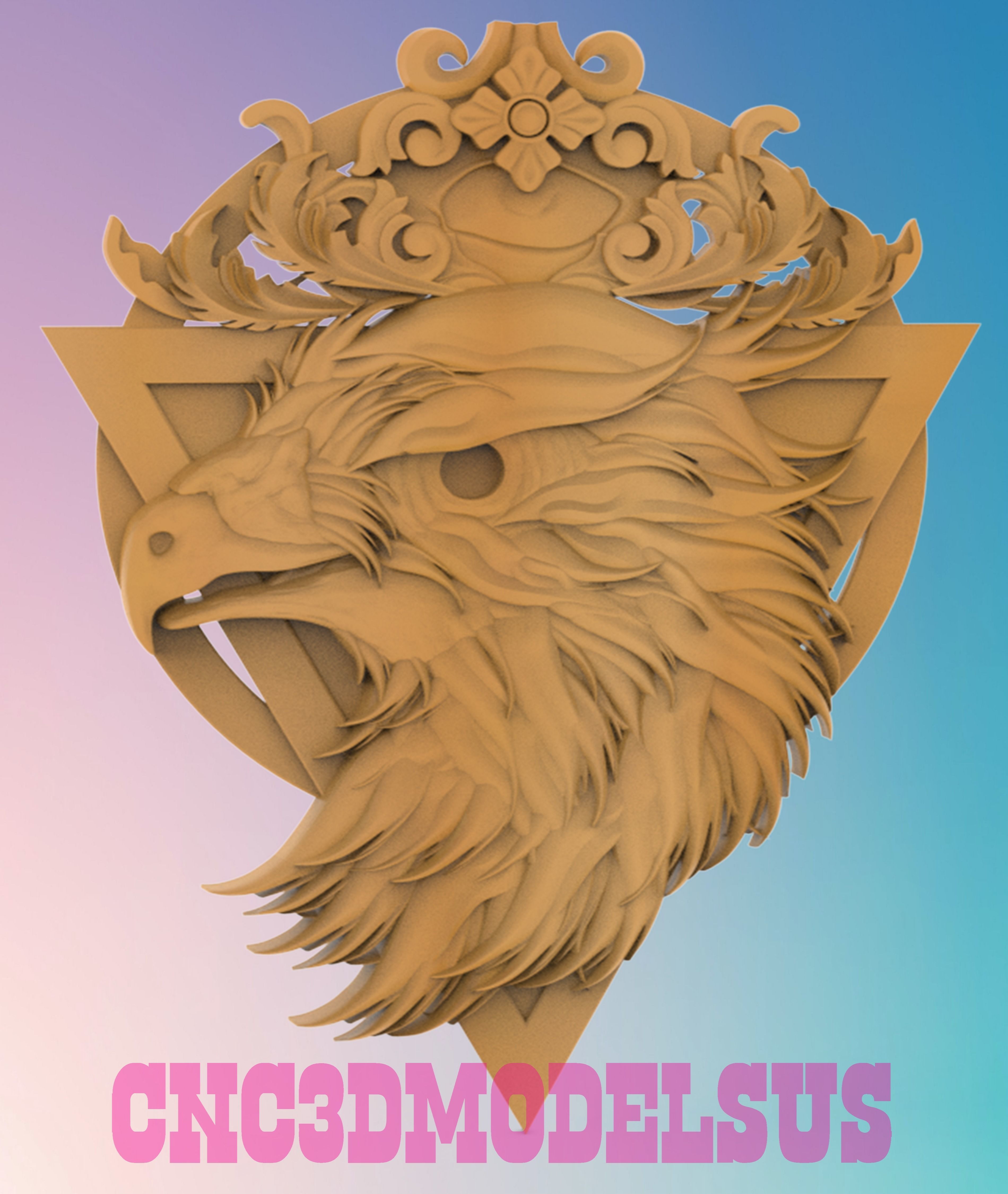 Eagle decor 3D MODEL STL FILE FOR CNC ROUTER LASER 3D model 3D ...