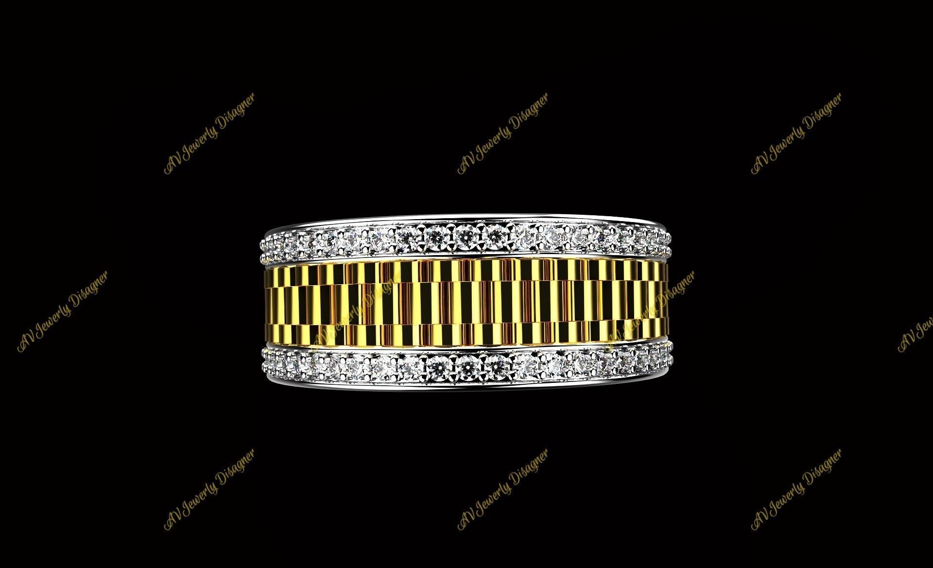 AV Designe 233 Men Ring 3D print model_4