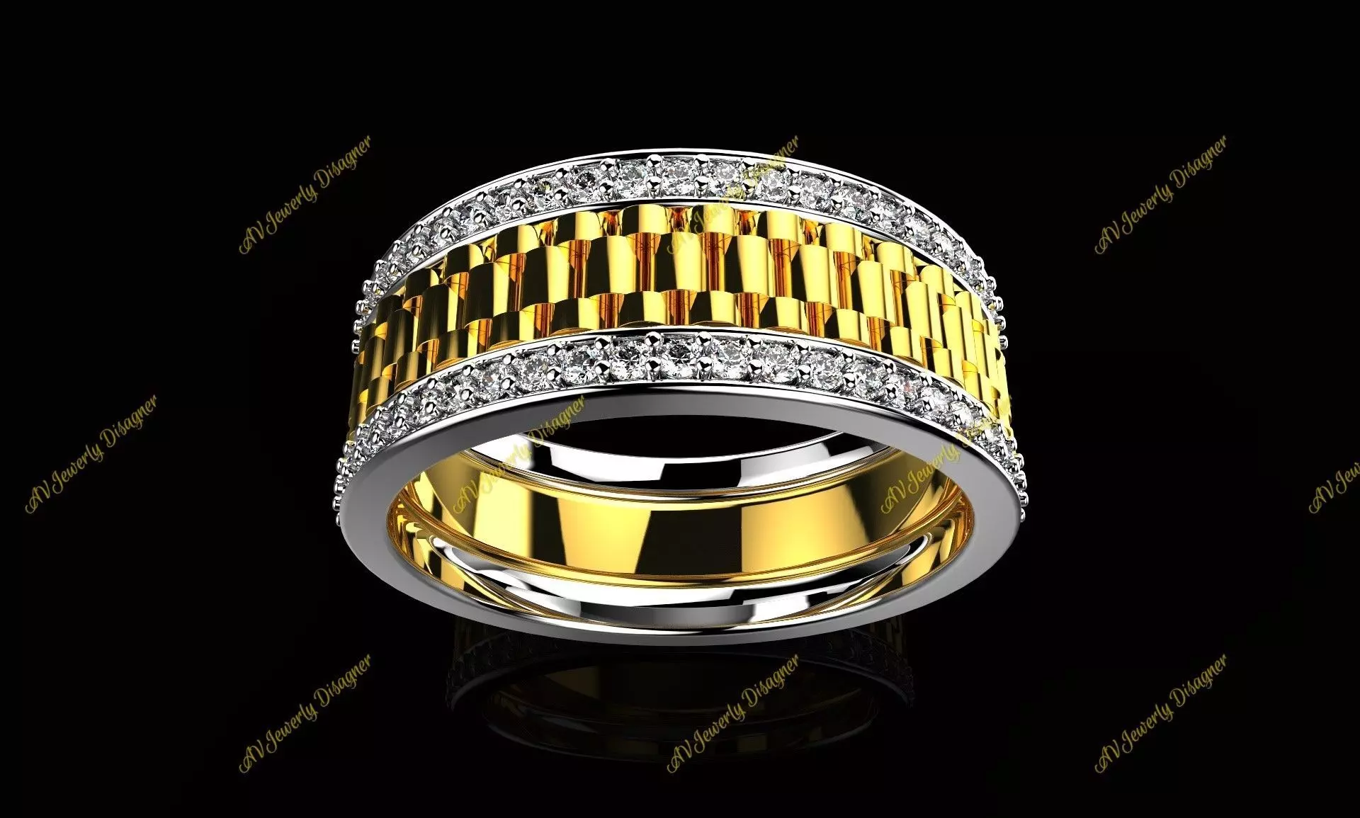 AV Designe 233 Men Ring 3D print model_0