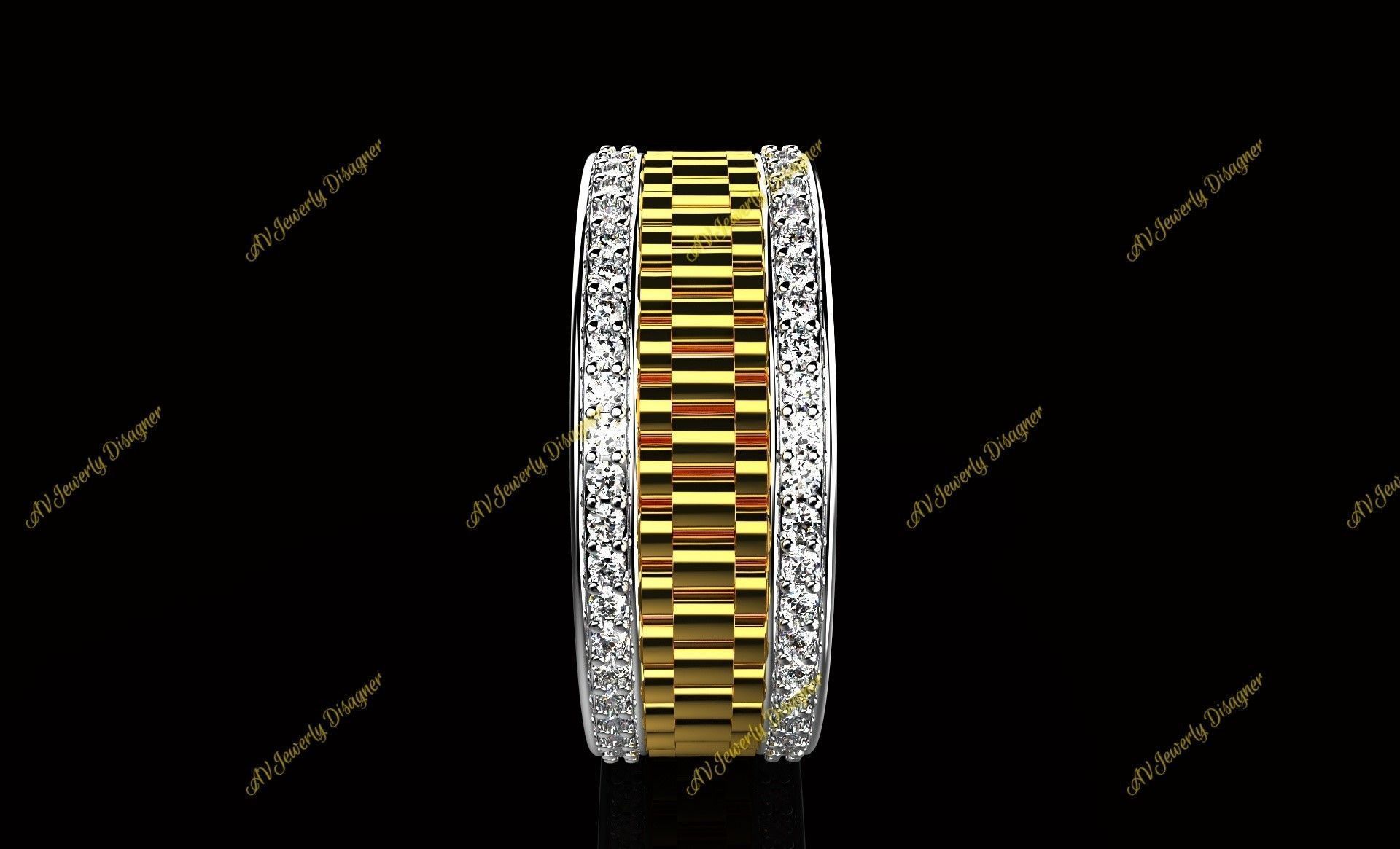 AV Designe 233 Men Ring 3D print model_2