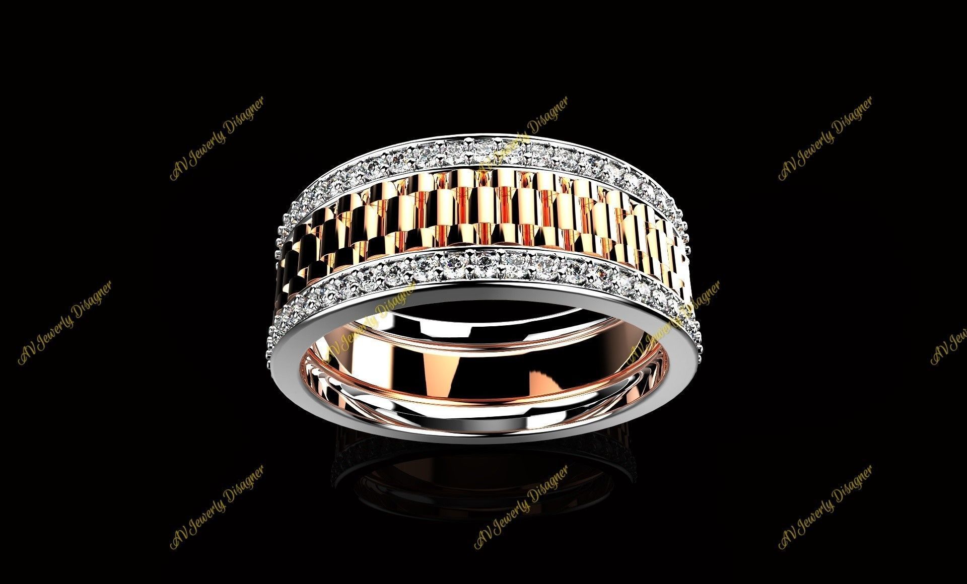 AV Designe 233 Men Ring 3D print model_5