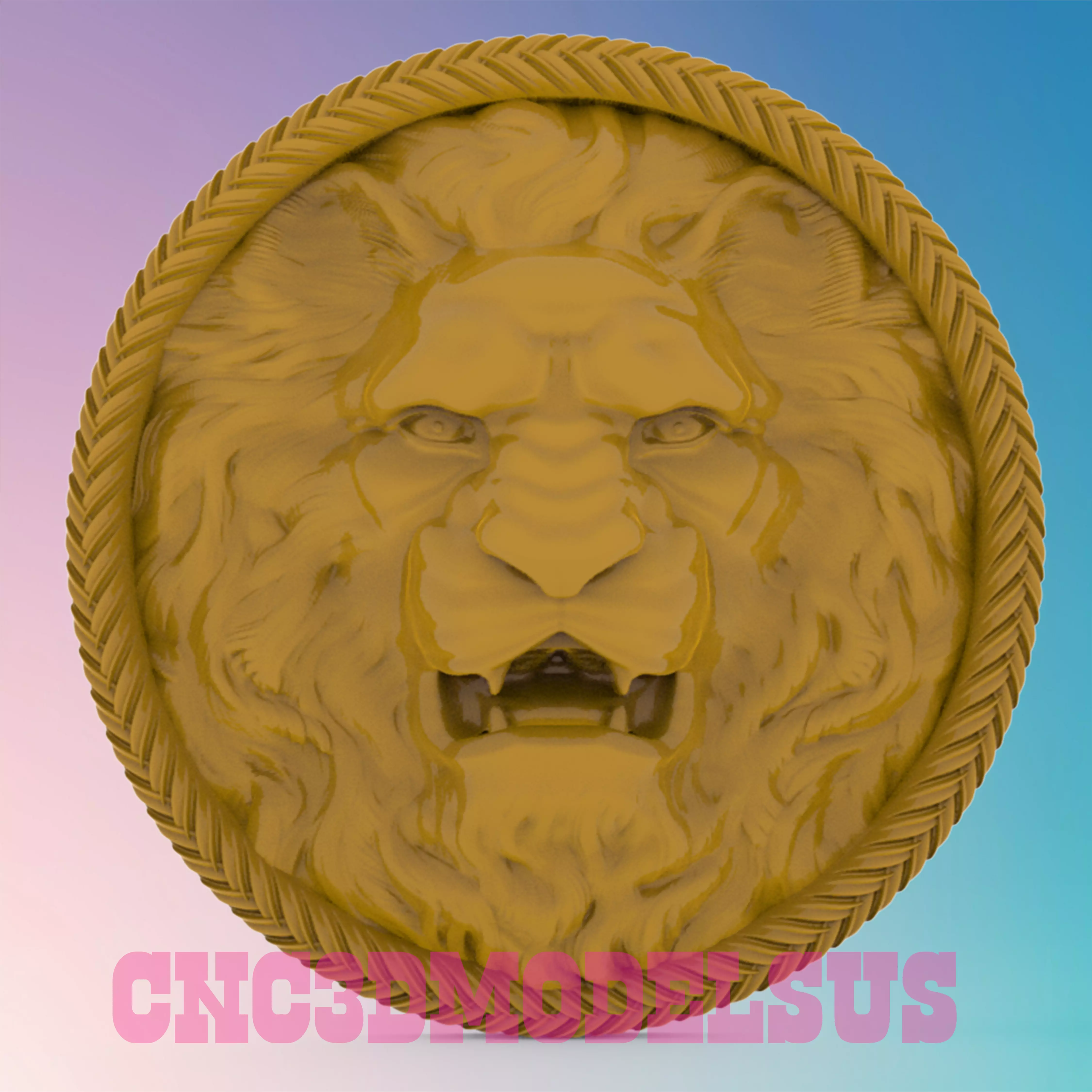 Ornament lion 3D MODEL STL FILE FOR CNC ROUTER LASER 3D print model