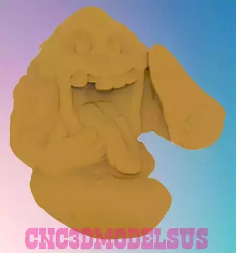 ghostbusters slimer 3D MODEL STL FILE FOR CNC ROUTER LASER 3D print model