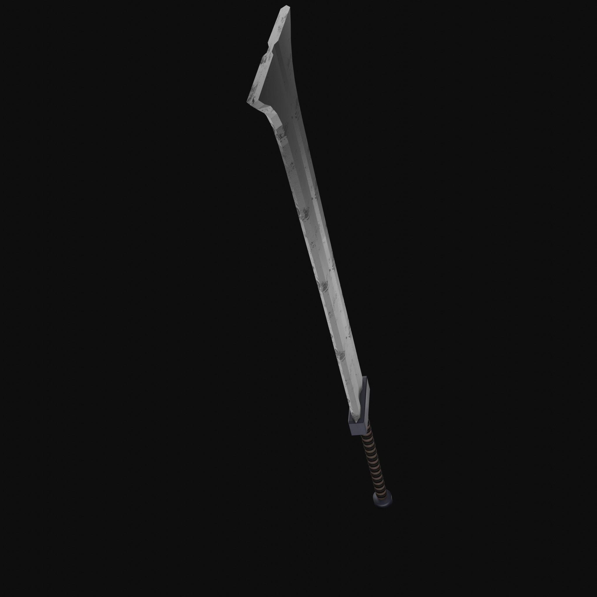 Big Sword Warrior Low-poly 3D model_2