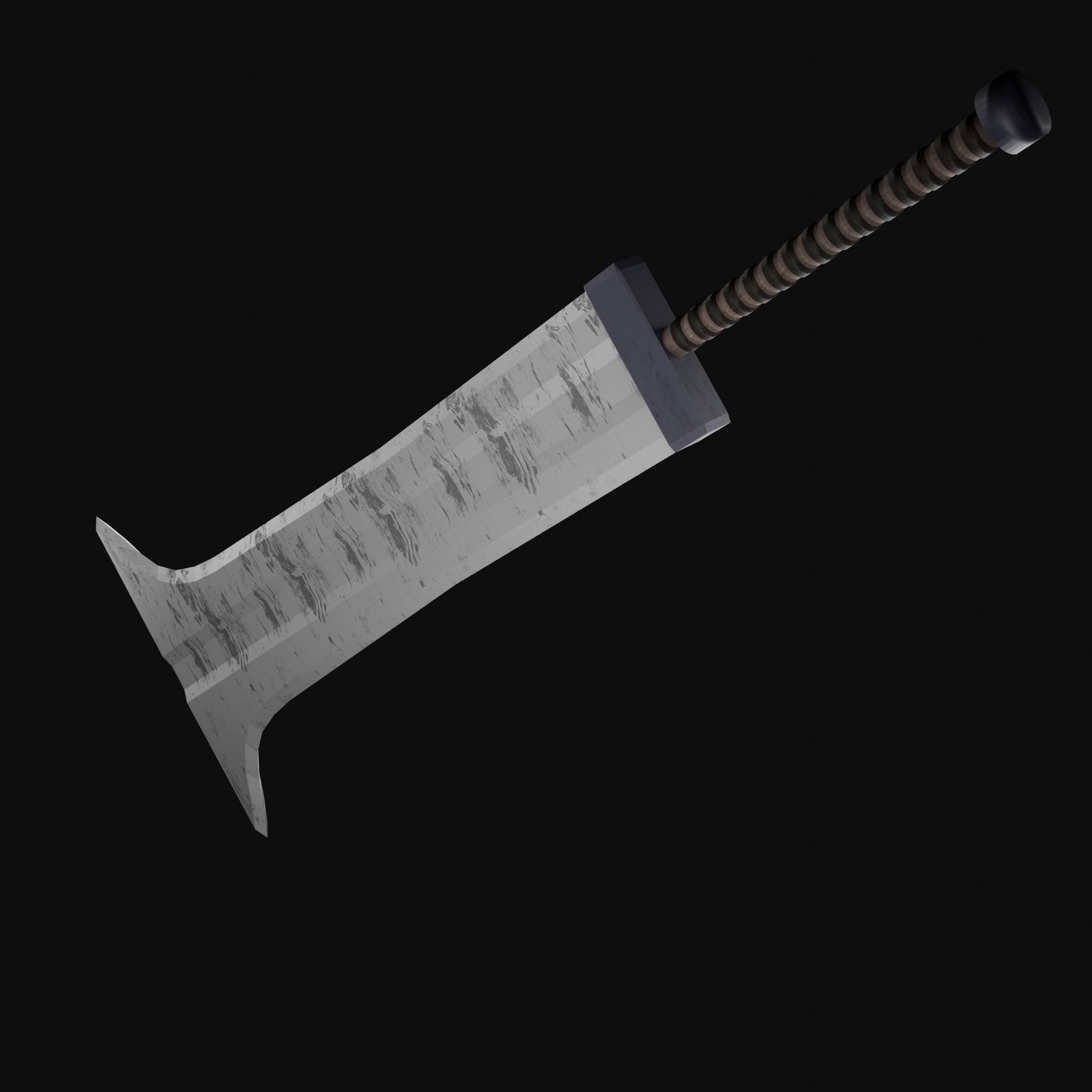 Big Sword Warrior Low-poly 3D model_5