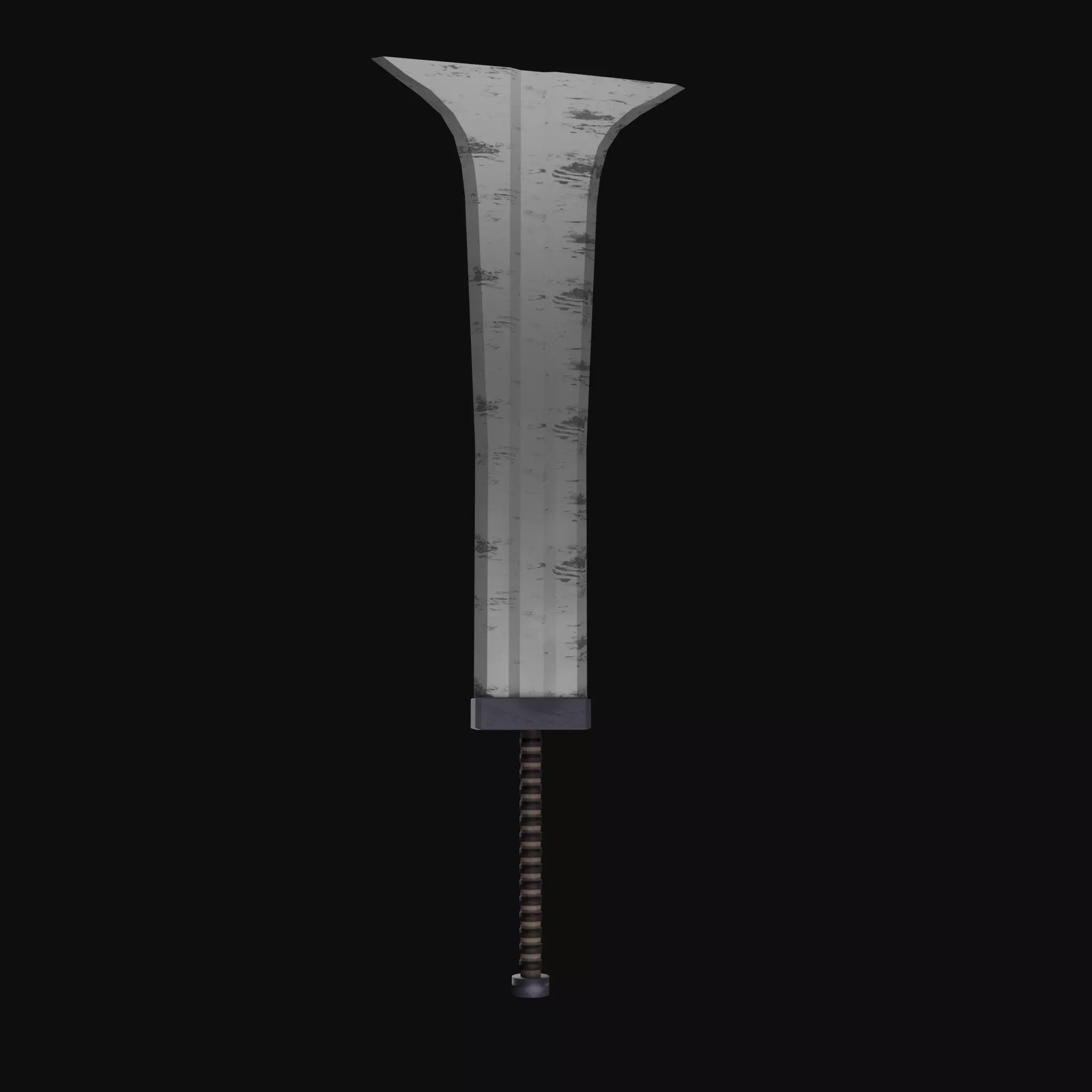 Big Sword Warrior Low-poly 3D model_0