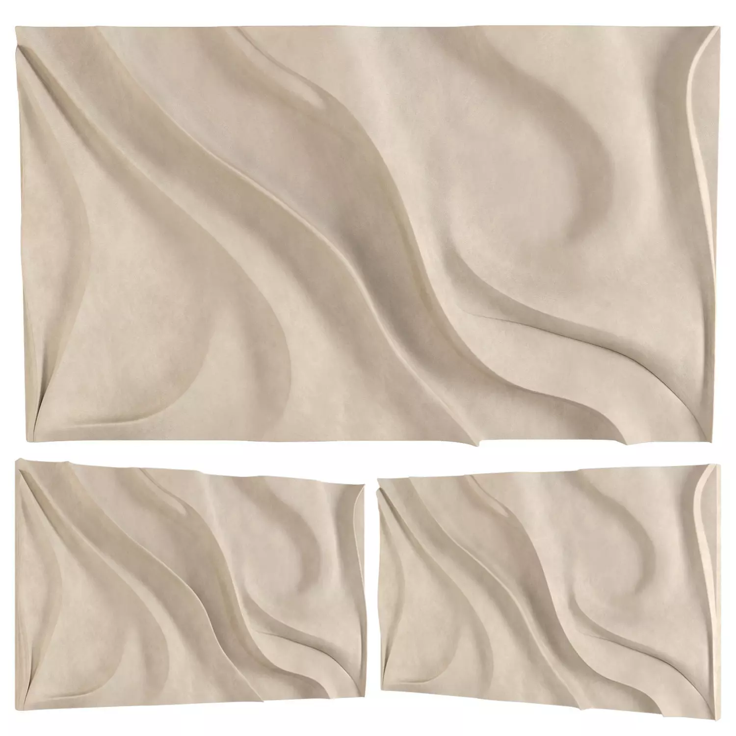 Minimalist Textured Wall Decor 3D model_0